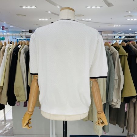 진주목걸이 반팔 니트