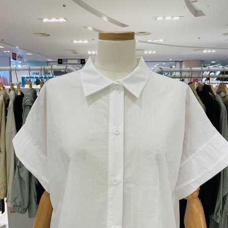 스트링 카라 블라우스