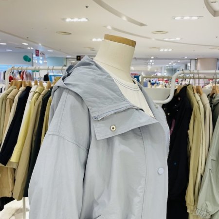 바스락 스트링 후드 점퍼