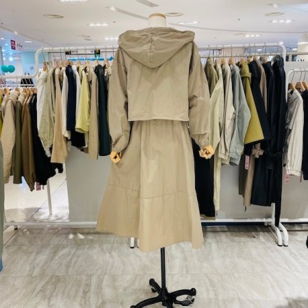 스트링 나시 원피스 후드 점퍼 세트