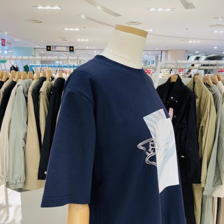 펄 나비 트임 티셔츠