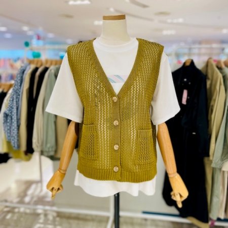 스카시 포켓 니트 조끼