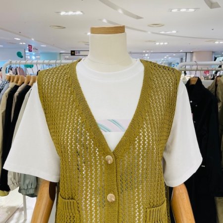 스카시 포켓 니트 조끼