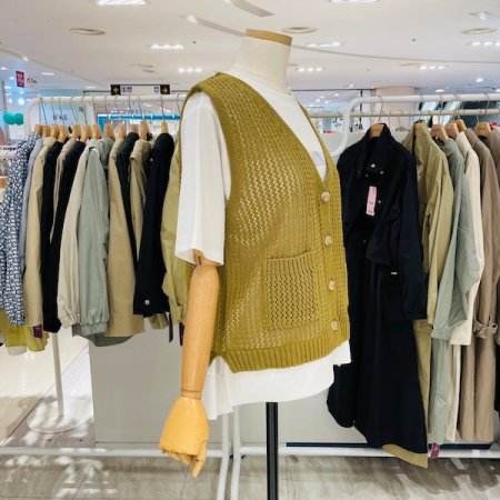 스카시 포켓 니트 조끼