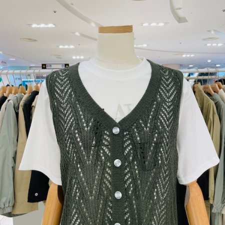 스카시 언발 니트 조끼