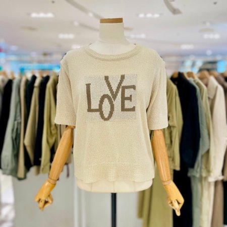 러브 부클 라운드 니트