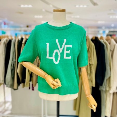 러브 부클 라운드 니트