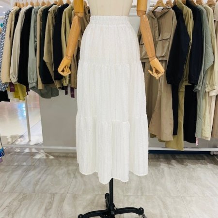 크리스탈 플리츠 스커트