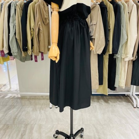 단가라 배색 원피스