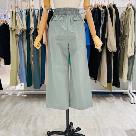 뒷밴딩 스티치 와이드팬츠