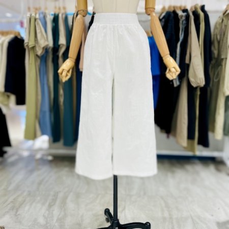 뒷밴딩 스티치 와이드팬츠