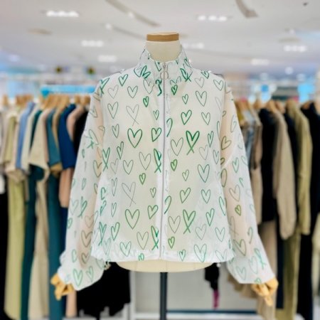 하트 여름 바람막이 점퍼