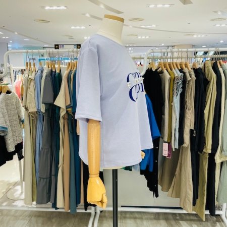 큐피 진주 반팔 티셔츠