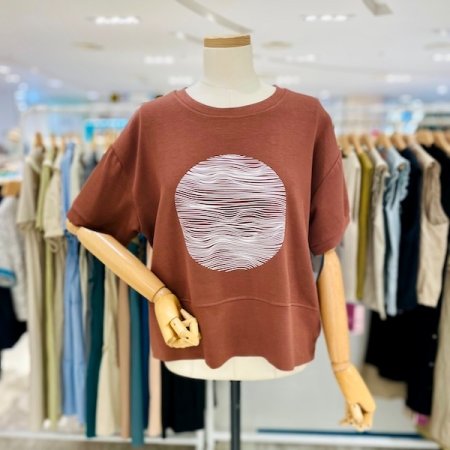 동그라미 뒷지퍼 티셔츠