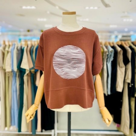 동그라미 뒷지퍼 티셔츠