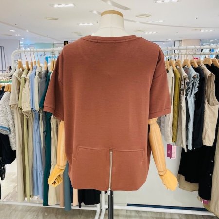 동그라미 뒷지퍼 티셔츠