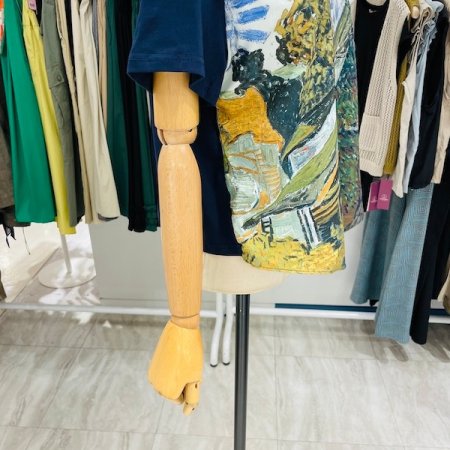 나염 끈 조끼 반팔 티셔츠