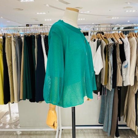 왕 단추 가디건