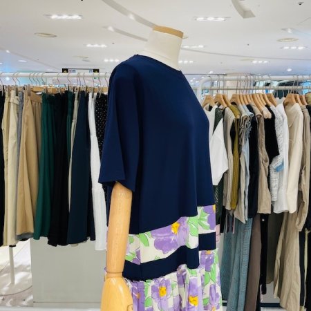 밑단 플리츠 플라워 원피스