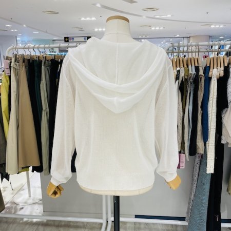 시스루 후드 가디건