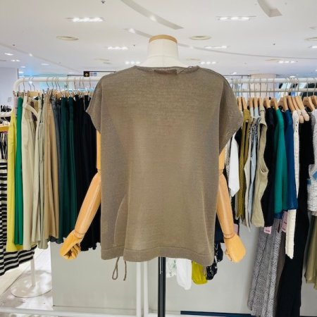 스마일 자수 니트 조끼