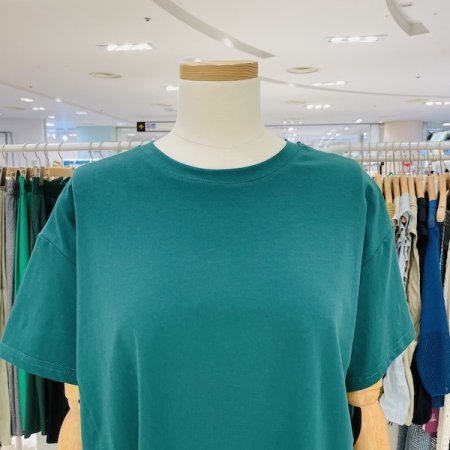 핀턱 언발 라운드 티셔츠