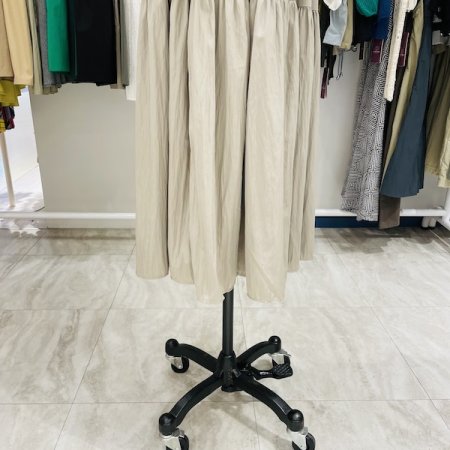 주머니 무지 셔링 스커트