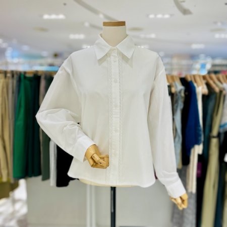 레이스 단장 블라우스