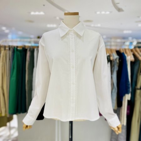 레이스 단장 블라우스