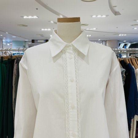 레이스 단장 블라우스