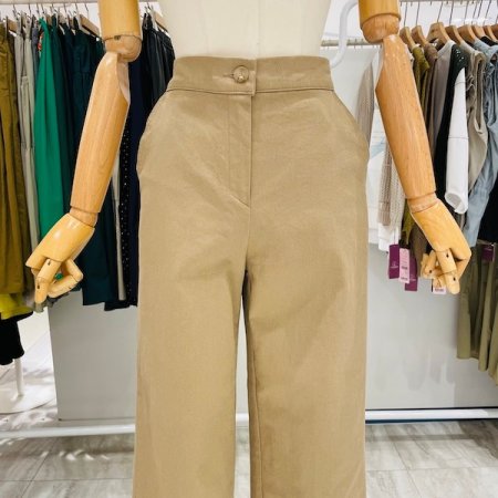 면 세미 와이드 팬츠