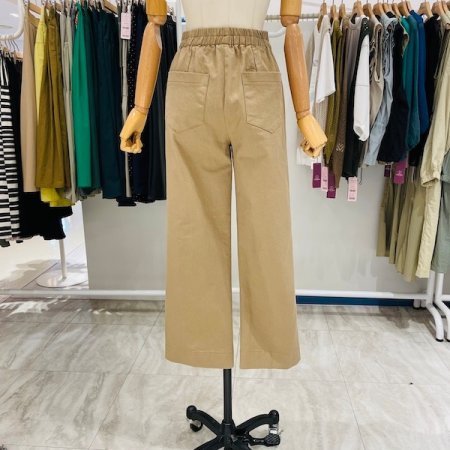 면 세미 와이드 팬츠