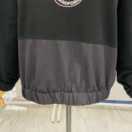 밑단 배색 리티 후드티셔츠