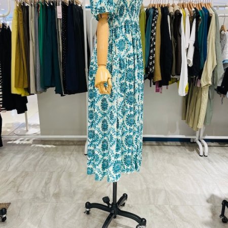 데이지 스모크밴딩 원피스