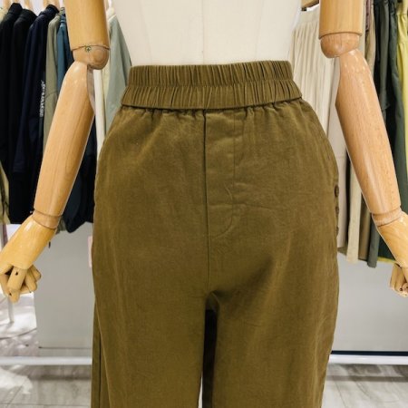 포켓 3버튼 벤딩 배기 팬츠