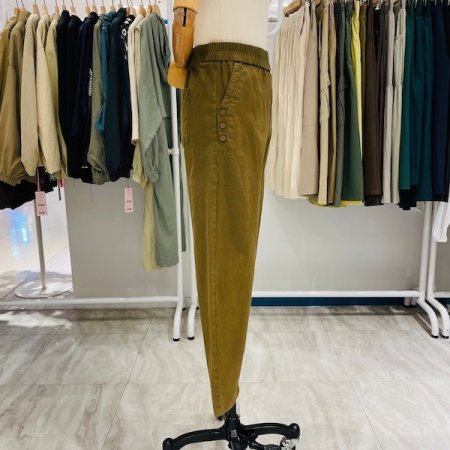 포켓 3버튼 벤딩 배기 팬츠