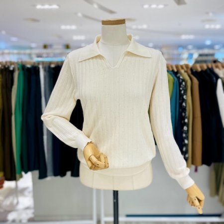 비즈 카라 니트