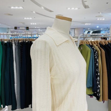 비즈 카라 니트