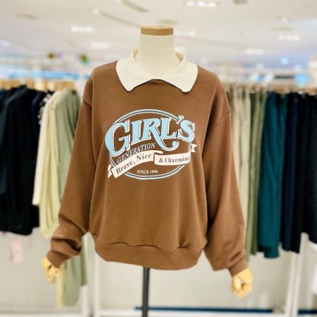 걸스 카라 맨투맨