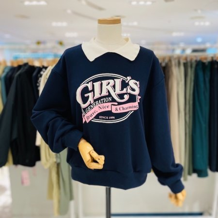 걸스 카라 맨투맨