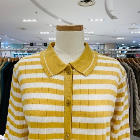 골지 단가라 카라 니트 가디건