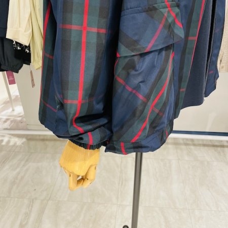 반 후드 체크 점퍼