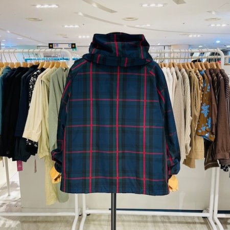 반 후드 체크 점퍼