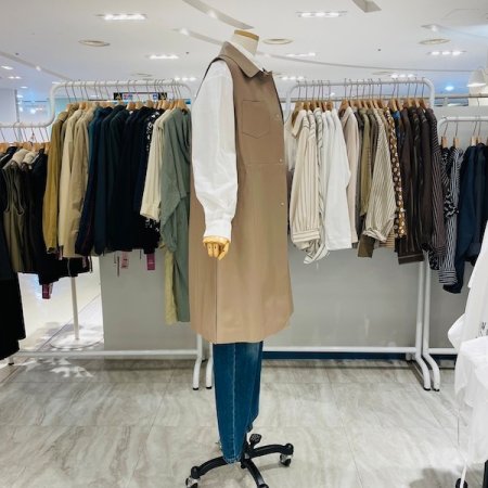 양 가죽 롱 베스트