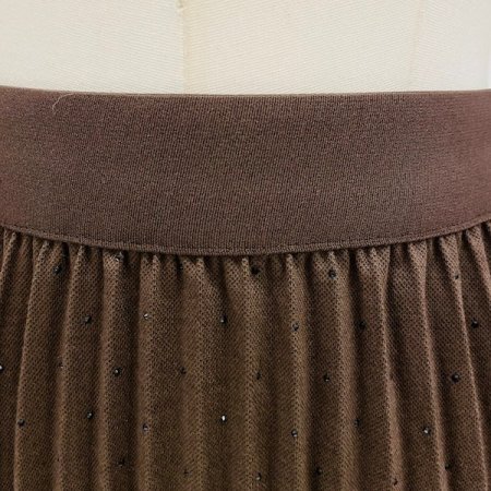 큐빅 플리츠 스커트