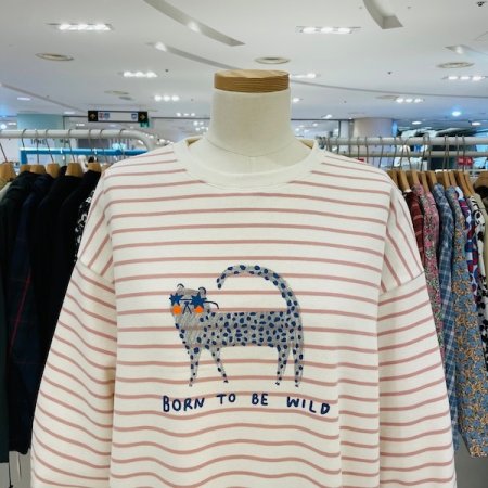 단 와이드 표범 티셔츠