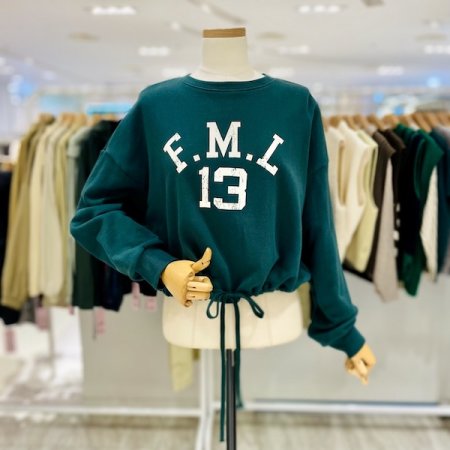 끈 맨투맨 티셔츠