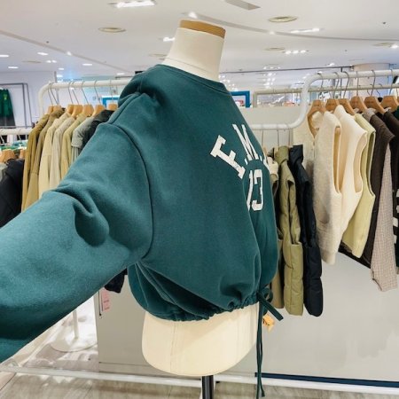 끈 맨투맨 티셔츠