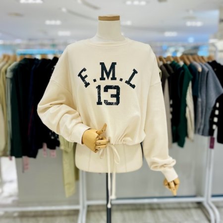 끈 맨투맨 티셔츠