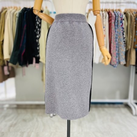 반집업 니트 스커트 세트